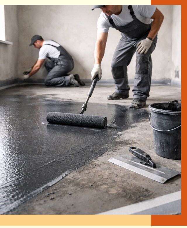 Профессиональная гидроизоляция пола в Азове от 8729 руб. под ключ | ТепломастерАзв
