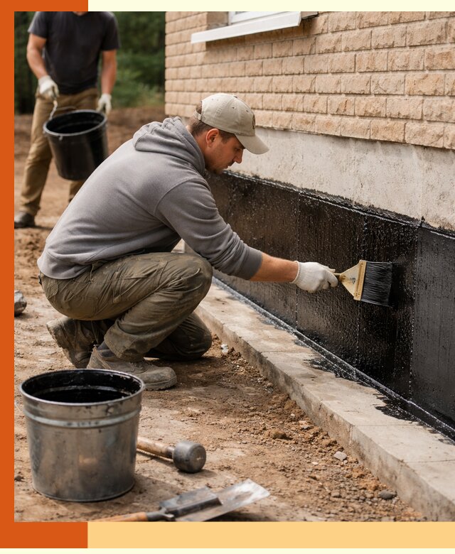 Гидроизоляция цоколя домов и зданий в Азове эффективными методами