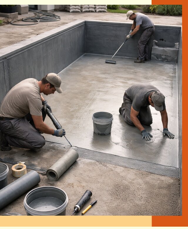 Профессиональная гидроизоляция бассейна в Азове от 6675 руб. за м2 | ТепломастерАзв