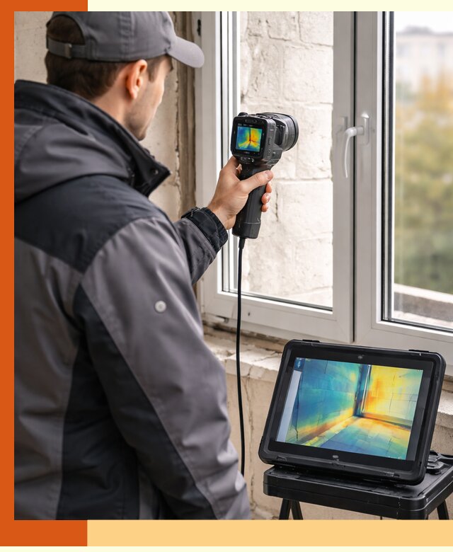Тепловизионное обследование дома в Азове для выявления утечек тепла