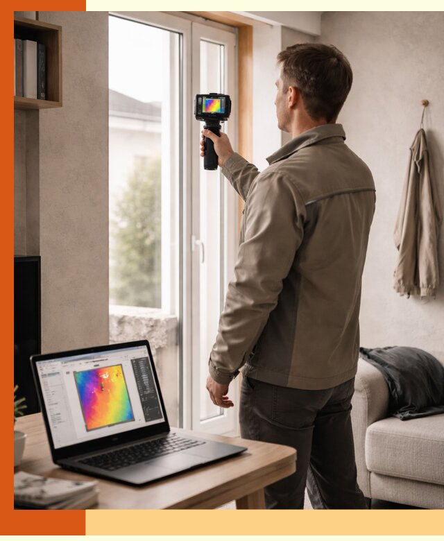 Тепловизионное обследование квартиры в Азове для поиска утечек тепла