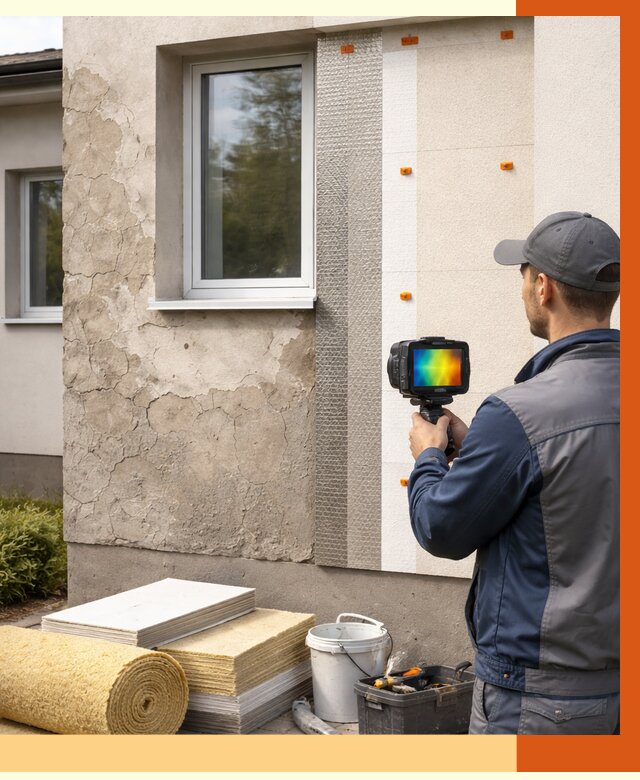 Тепловизионное обследование фасада в Азове от 4621 руб. под ключ | ТепломастерАзв