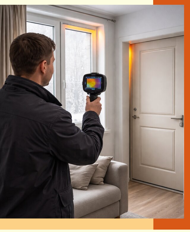 Тепловизионное обследование окон и дверей в Азове от 4621 руб. | ТепломастерАзв