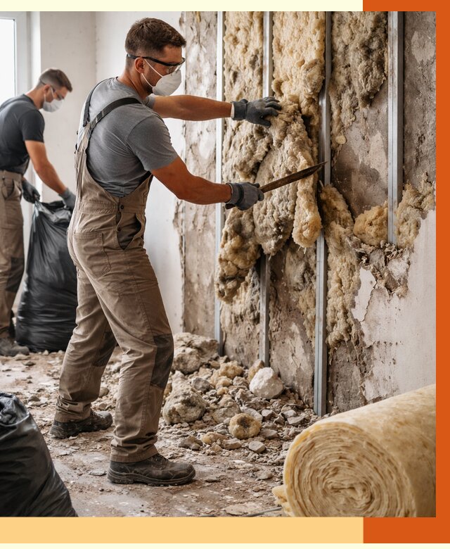 Демонтаж старого утеплителя в Азове от 3594 руб. — работы под ключ | ТепломастерАзв