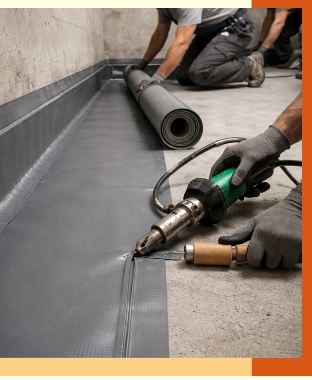 Монтаж гидроизоляционной мембраны в Азове от 1022 руб/м2 | ТепломастерАзв
