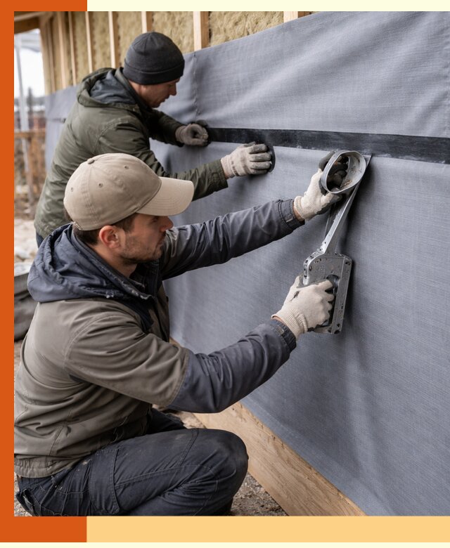 Монтаж ветроизоляции зданий и конструкций в Азове