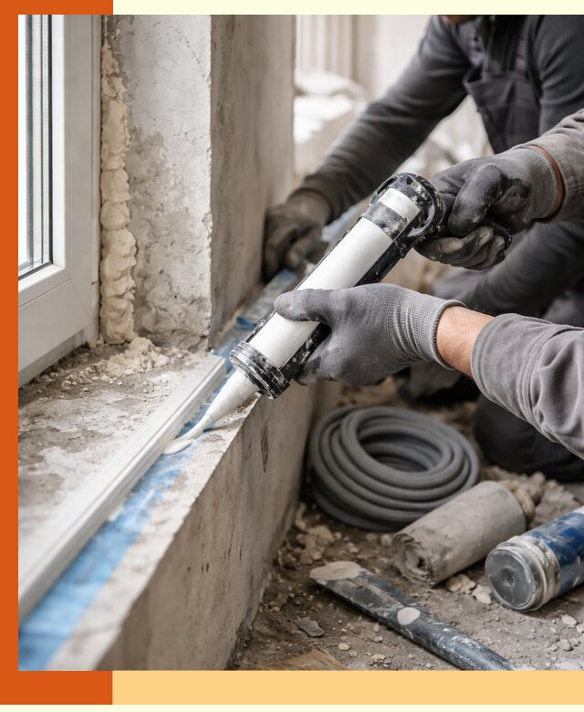 Герметизация стыков и примыканий зданий в Азове